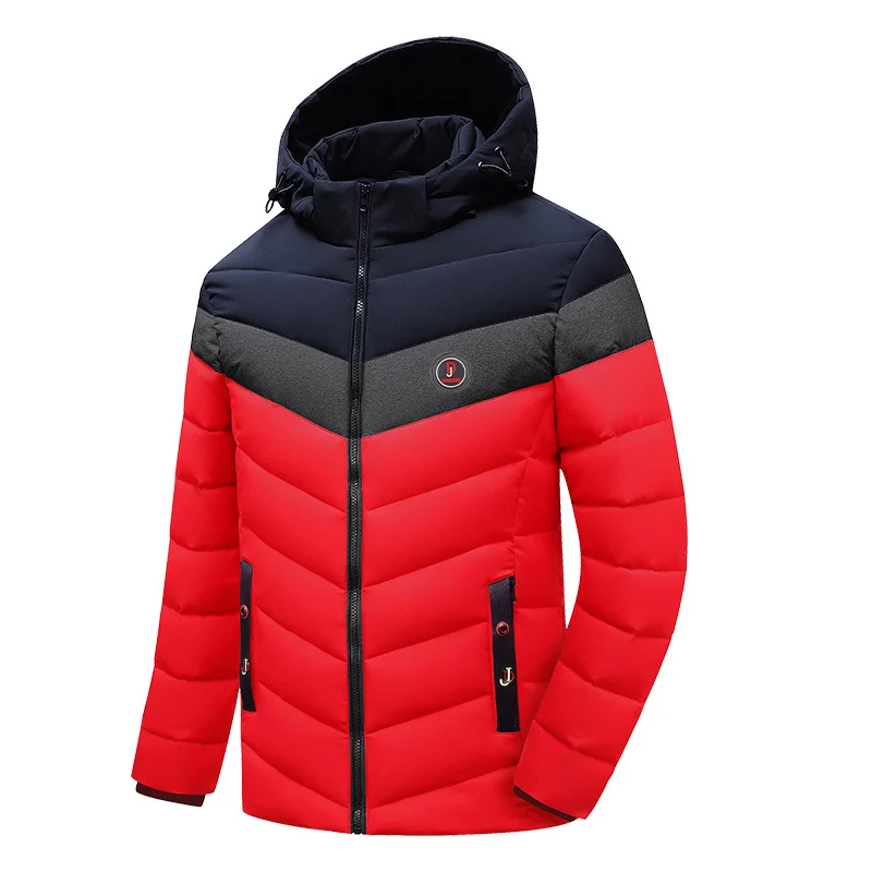 Herren Steppjacke mit Kapuze, Chevron-Steppung und Wetterfester Thermoisolierung Nord Taschen