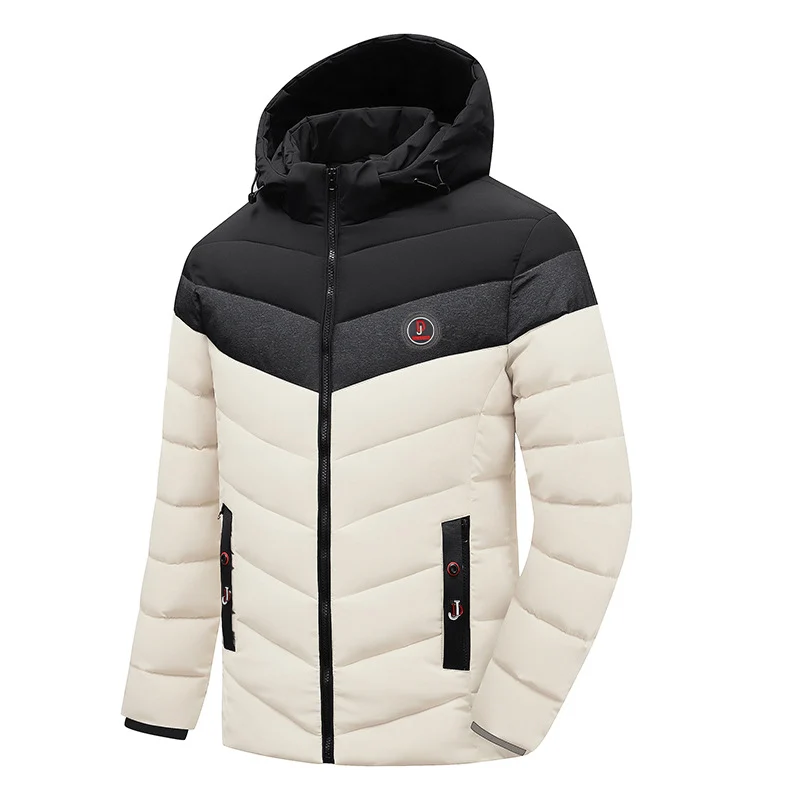 Herren Steppjacke mit Kapuze, Chevron-Steppung und Wetterfester Thermoisolierung Nord Taschen