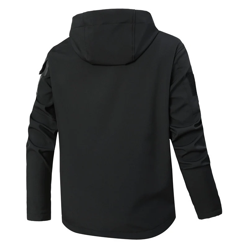 Herren Softshell-Tactical Jacke mit Fleece-Innenfutter, Kapuze und Multifunktionstaschen Nord Taschen