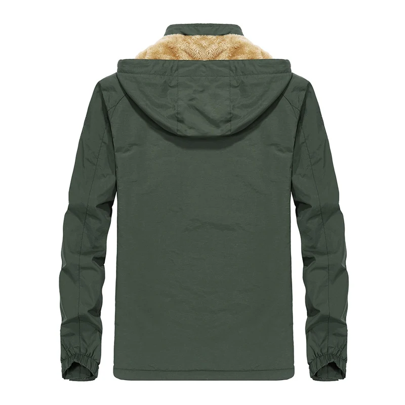 Herren Softshell-Outdoorjacke mit Teddy-Innenfutter, winddicht und Kapuze Nord Taschen