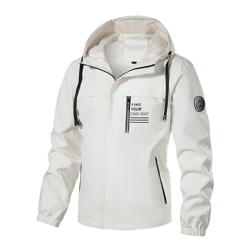 Herren Softshell-Outdoorjacke mit Kapuze, wasserabweisend und Brust-Reißverschlusstasche Nord Taschen