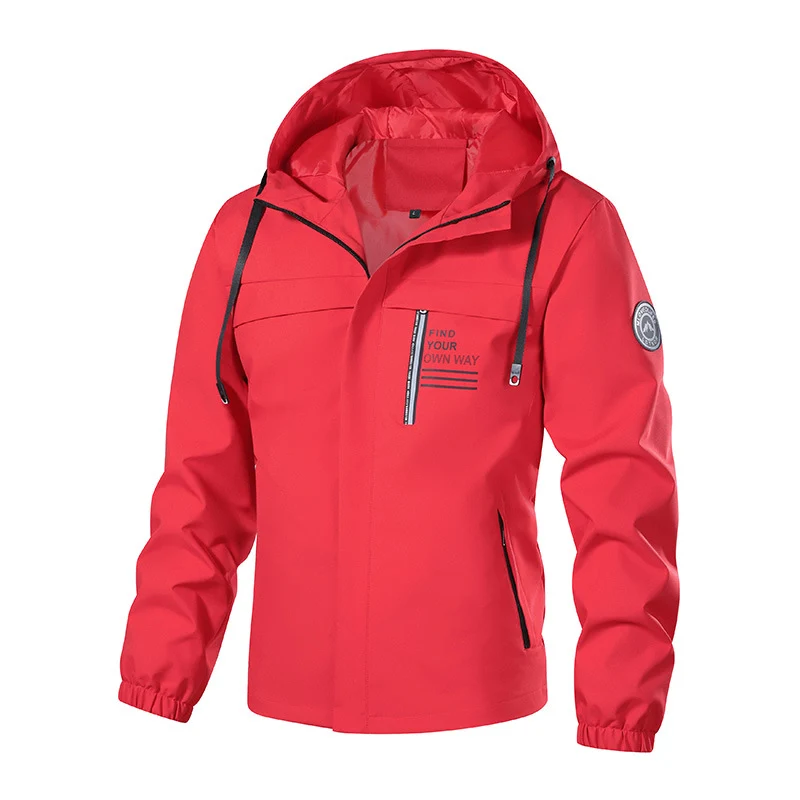 Herren Softshell-Outdoorjacke mit Kapuze, wasserabweisend und Brust-Reißverschlusstasche Nord Taschen