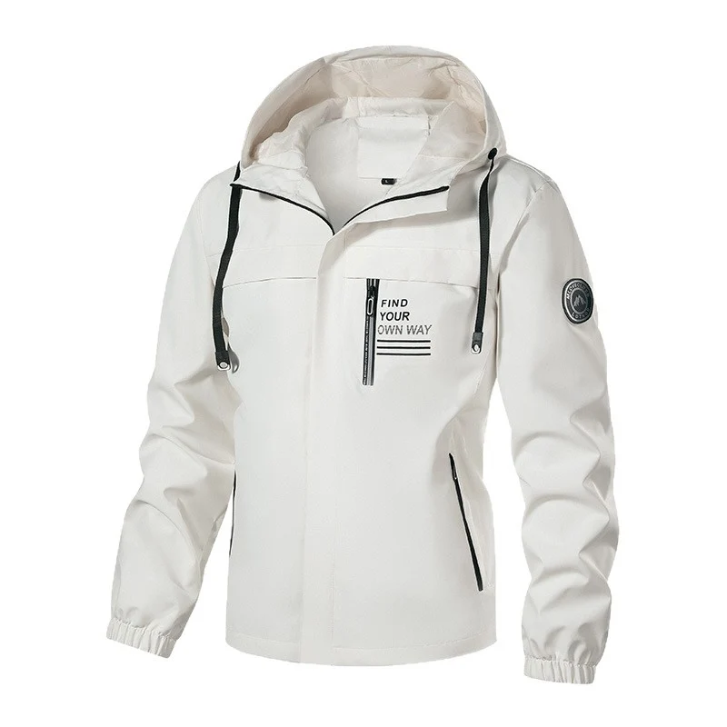 Herren Softshell-Outdoorjacke mit Kapuze, wasserabweisend und Brust-Reißverschlusstasche Nord Taschen