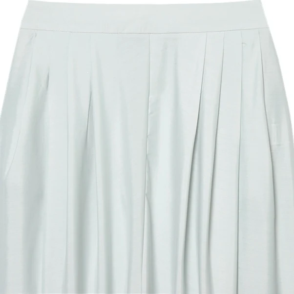 Damen Hochtaillierte plissierte Haremhose mit Kellerfalten und konischem Bein Nord Taschen