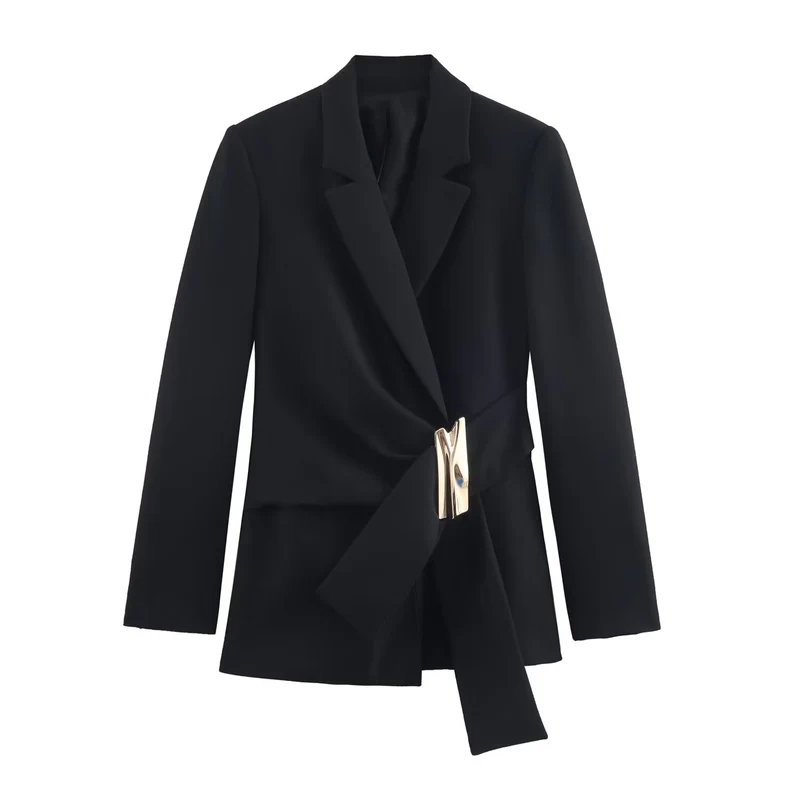 Damen Hochtaillierte Palazzo-Hose mit weitem Bein und glattem Bund Nord Taschen