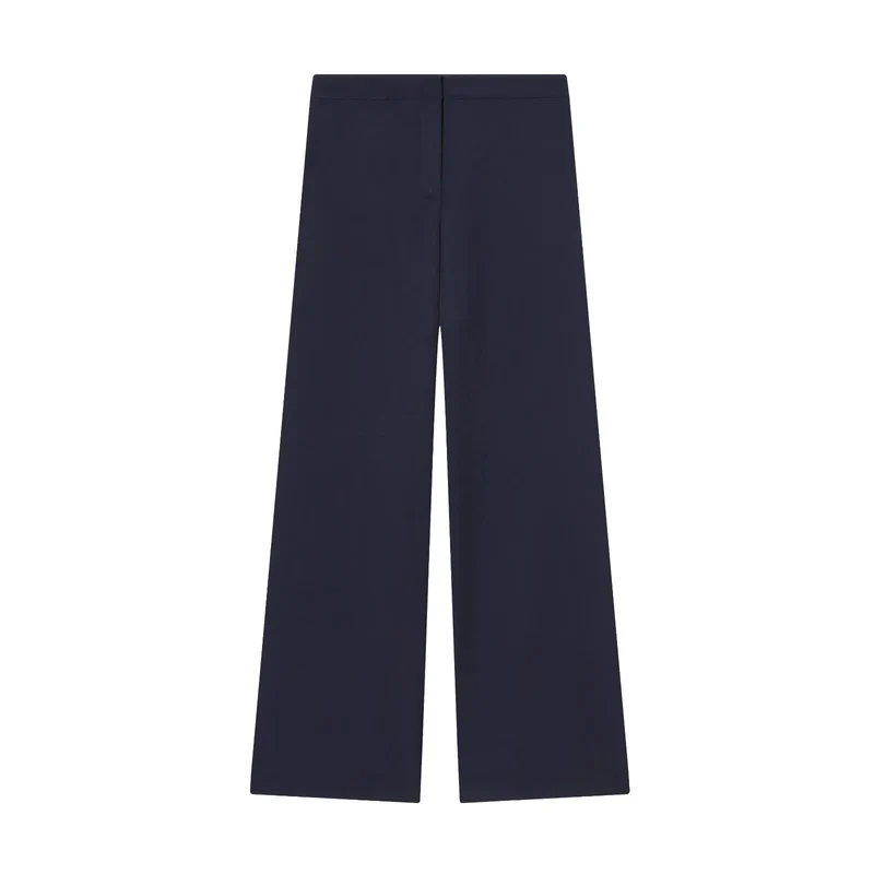 Damen Hochtaillierte Palazzo-Hose mit weitem Bein und glattem Bund Nord Taschen