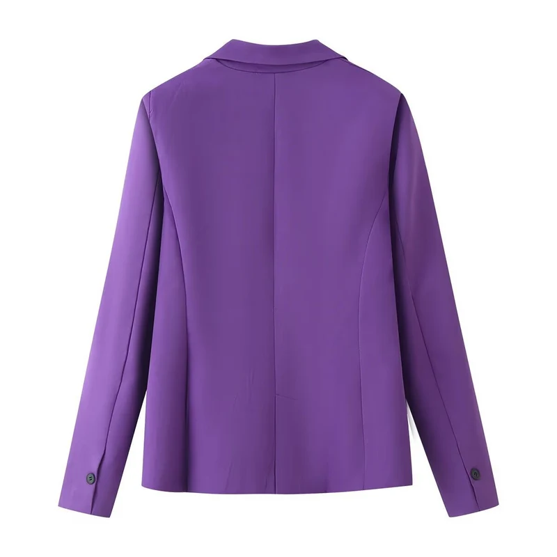 Damen Einreihiger taillierter Blazer mit schmalem Revers und Paspeltaschen Nord Taschen