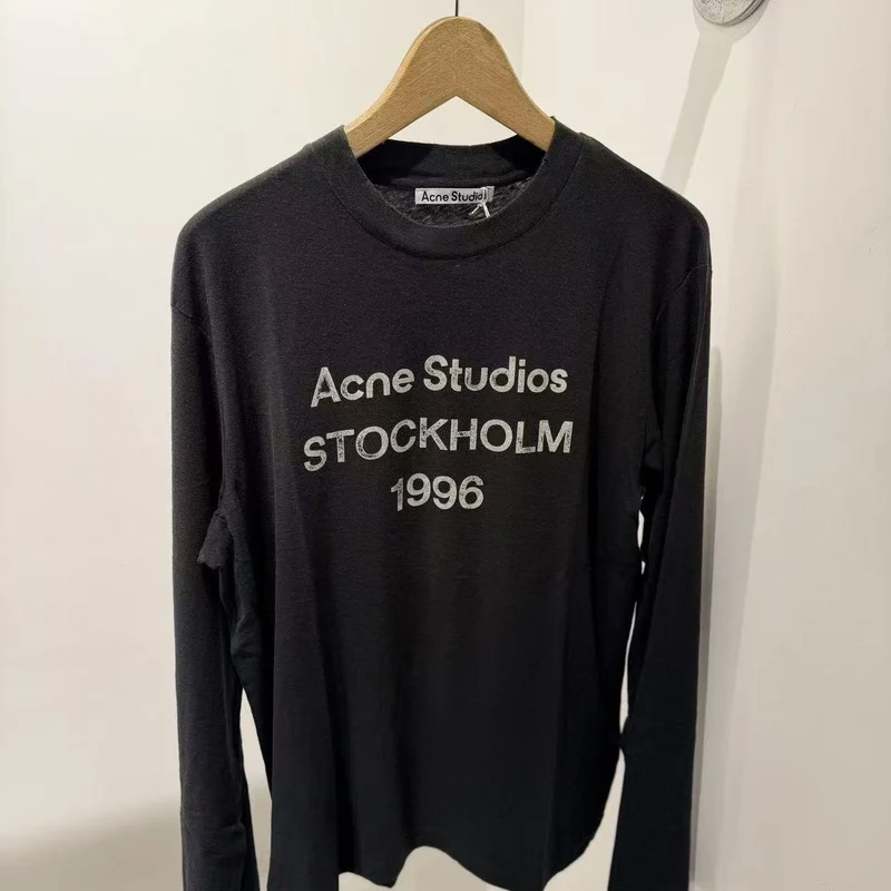 Herren Langarm-Shirt mit Logo‑Print und Rundhalsausschnitt Nord Taschen