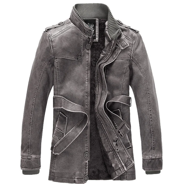 Herren Gefütterte Utility-Jeansjacke mit hohem Stehkragen Nord Taschen