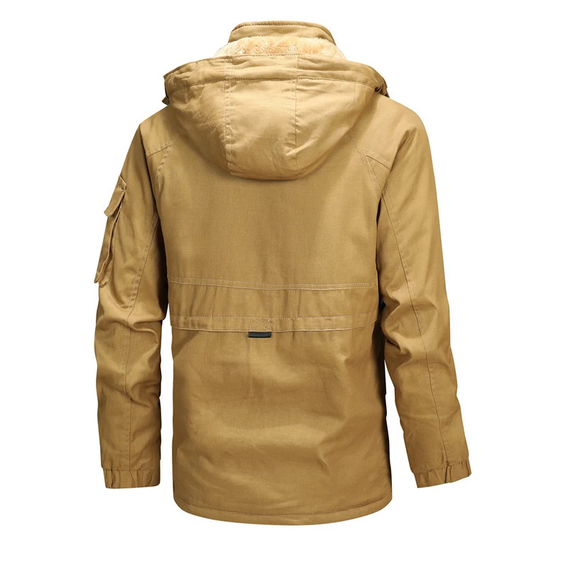 Herren Robuster Feldparka mit Fleece-Innenfutter und Utility-Taschen Nord Taschen