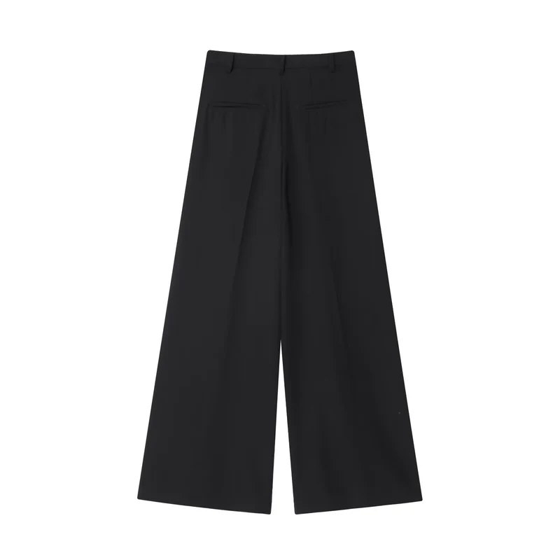 Damen Hochtaillierte Culotte‑Hose mit weitem Bein, Bügelfalte und schicker Tailoring-Optik Nord Taschen