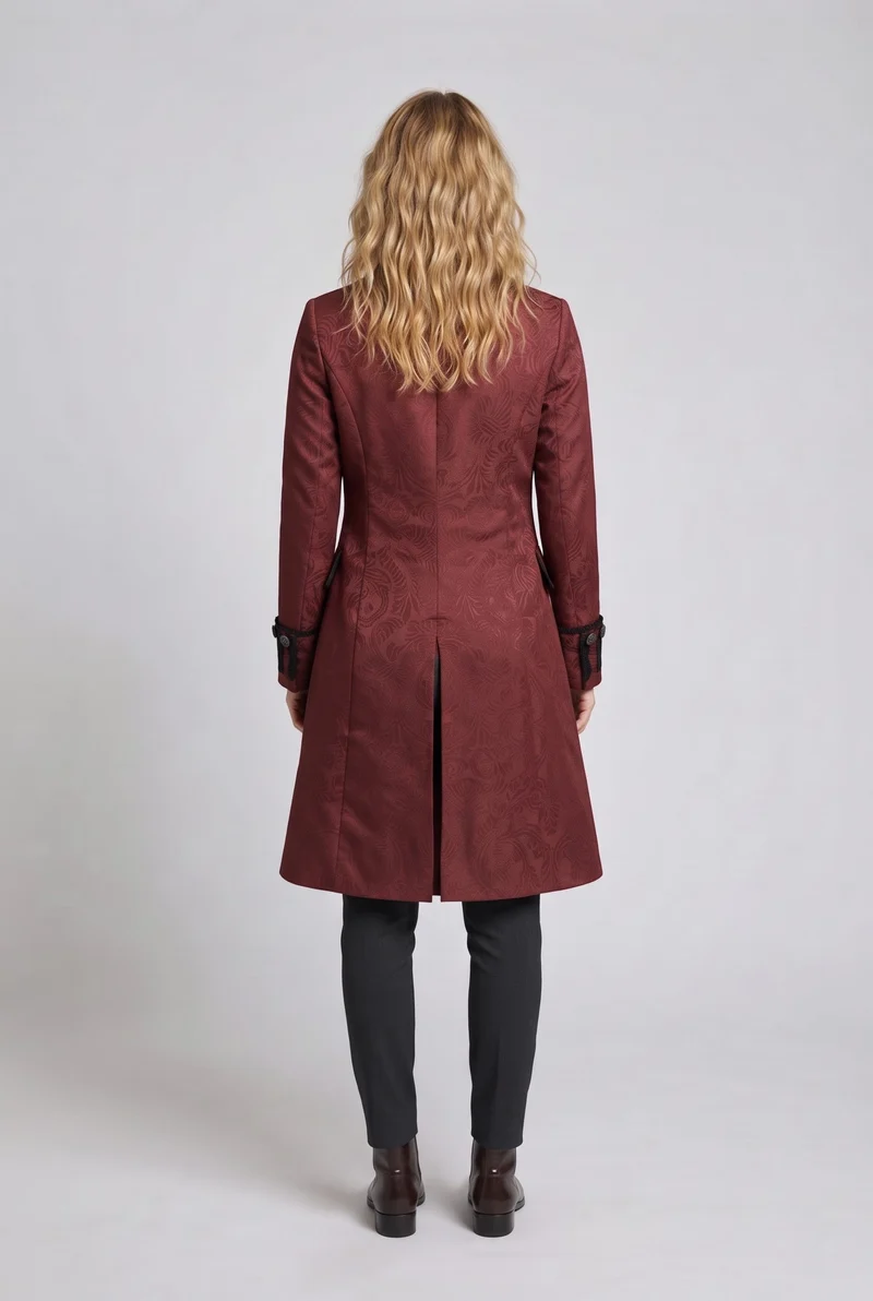 Damen eleganter Frack mit aufwändigem Jacquardmuster Nord Taschen