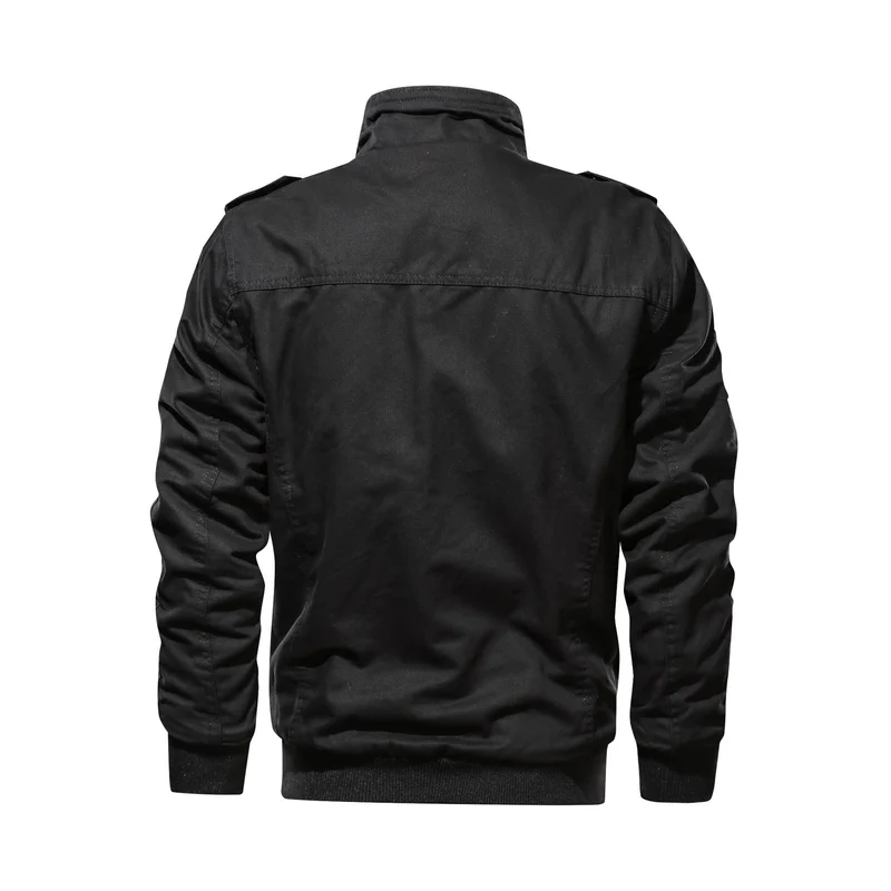 Herren Gefütterte Military-Canvasjacke mit Thermofütterung und Pattentaschen Nord Taschen