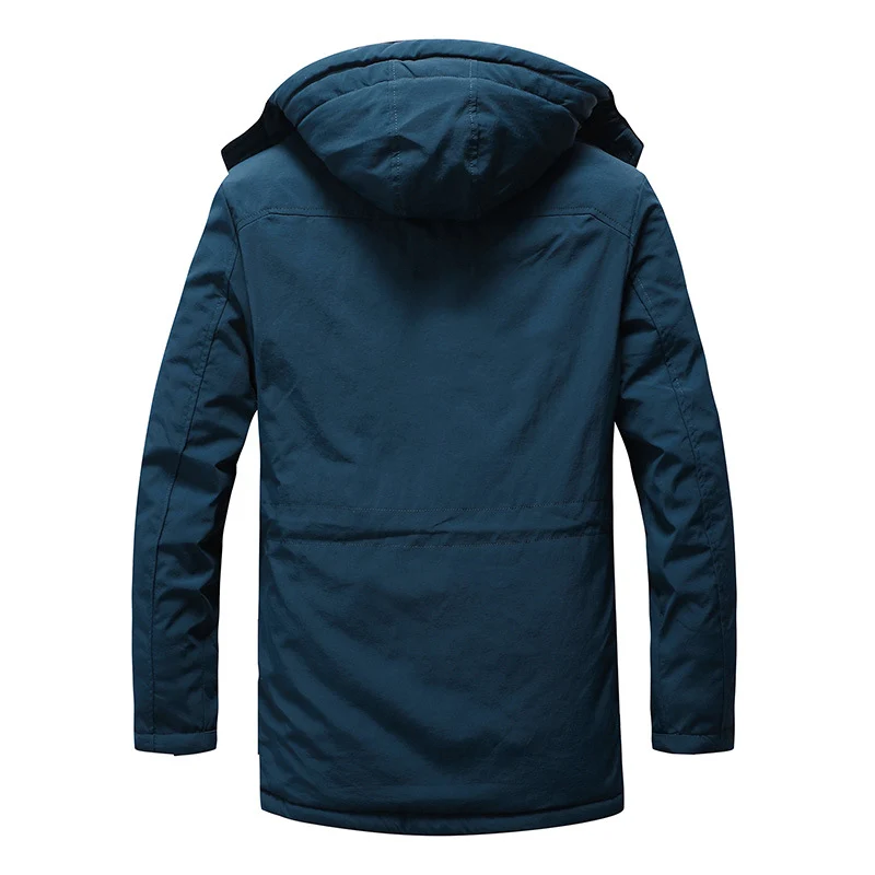 Herren gefütterte Militärparka mit Kapuze, Thermo-Fütterung und Multifunktionstaschen Nord Taschen