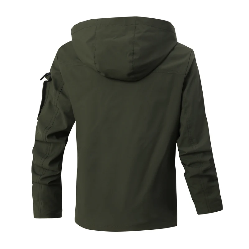 Herren Outdoor-Parka mit karierter Innenfütterung, Kapuze und Multifunktionstaschen Nord Taschen