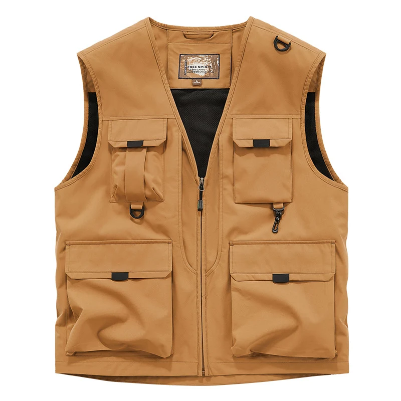 Herren Multifunktionale Utility-Weste mit Mehrfach‑Taschen und robustem Reißverschluss Nord Taschen