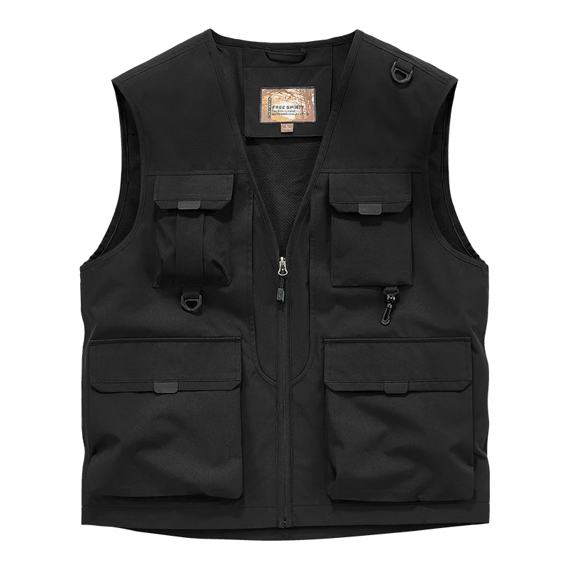 Herren Multifunktionale Utility-Weste mit Mehrfach‑Taschen und robustem Reißverschluss Nord Taschen
