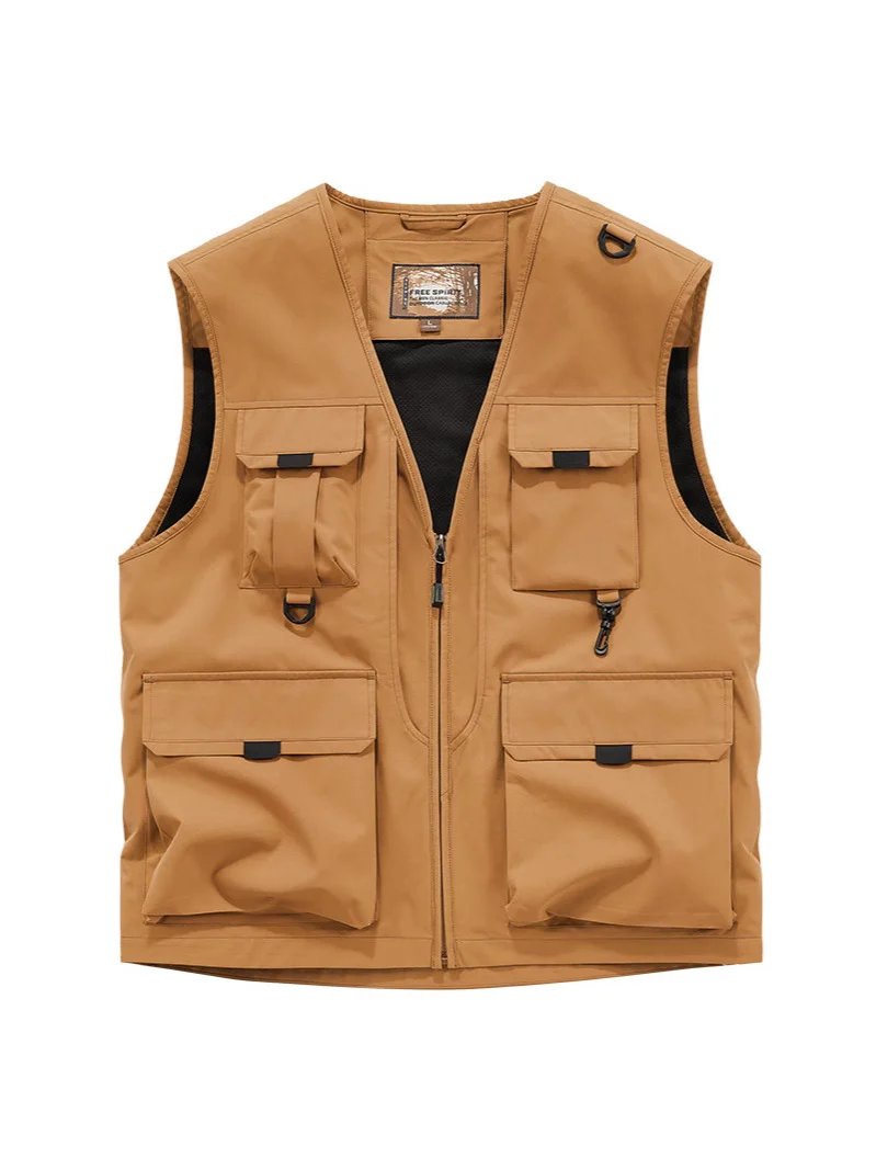 Herren Multifunktionale Utility-Weste mit Mehrfach‑Taschen und robustem Reißverschluss Nord Taschen
