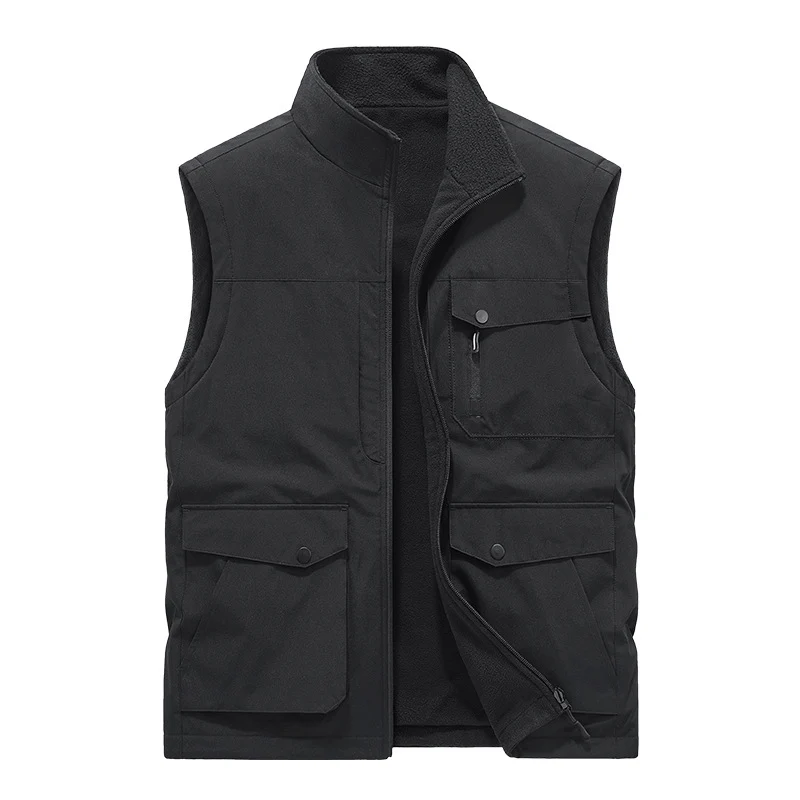 Herren Multifunktionale Utility-Weste mit Fleece-Innenfutter und Mehrfach-Taschen Nord Taschen