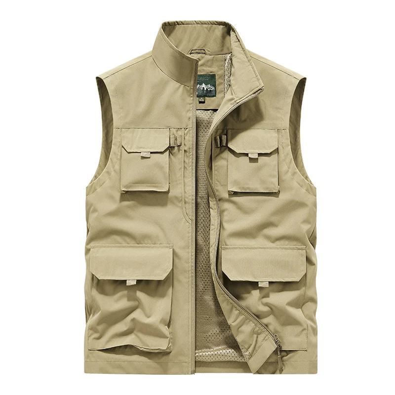 Herren Multifunktionale Outdoorweste mit Mehrfach-Taschen und atmungsaktivem Meshfutter Nord Taschen