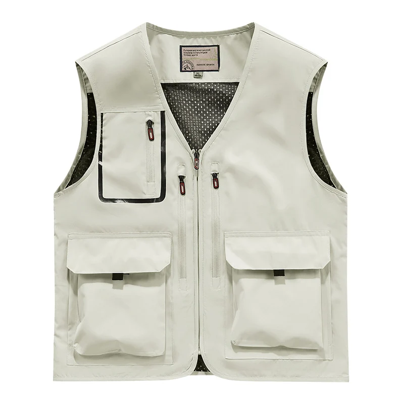Herren Multifunktionale Outdoor-Utilityweste mit Mesh-Innenfutter und Mehrfach-Taschen Nord Taschen
