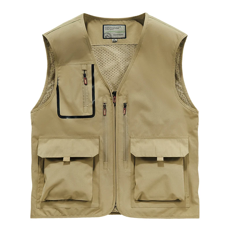 Herren Multifunktionale Outdoor-Utilityweste mit Mesh-Innenfutter und Mehrfach-Taschen Nord Taschen