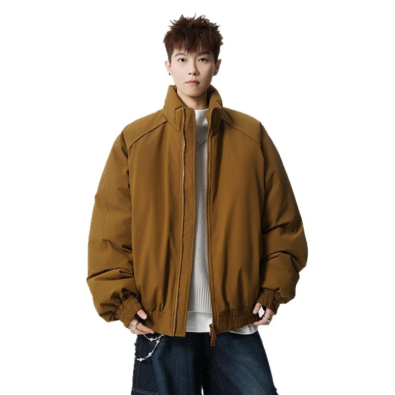 Herren Oversized Windjacke mit Stehkragen und elastischen Bündchen Nord Taschen