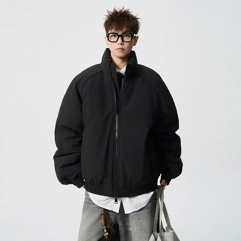 Herren Oversized Windjacke mit Stehkragen und elastischen Bündchen Nord Taschen