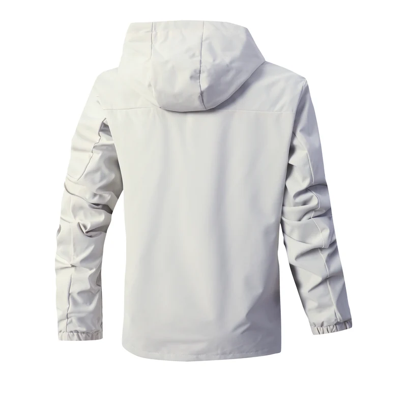 Herren Moderner urbaner Parka mit Kapuze, Brustreißverschluss und elastischen Bündchen Nord Taschen
