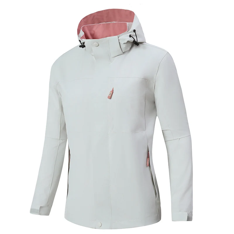 Herren Minimalistische wasserdichte Softshell‑Jacke mit kontrastfutter, verstellbarer Kapuze und verdeckten Reißverschlüssen Nord Taschen