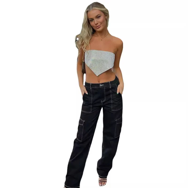 Damen Cargo-Hose mit Baumwollmix und praktischen Taschen
