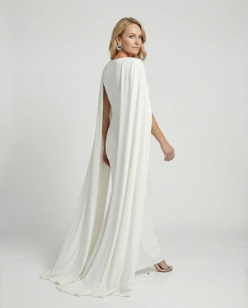 Damen Abendkleid elegant mit Cape