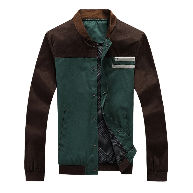 Herren College-Bomberjacke mit Druckknopfleiste, Kontrastbesatz und leichtem Innenfutter Nord Taschen