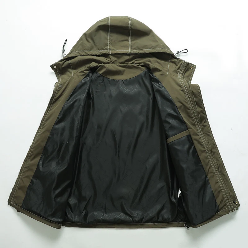 Herren Leichter urbaner Bomber mit Stehkragen, Reißverschluss-Ärmeltasche und Rippbündchen Nord Taschen