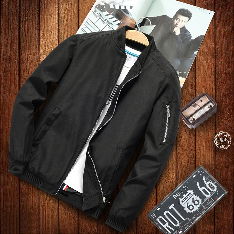 Herren Leichter Nylon-Bomber mit Ärmeltasche und gerippten Bündchen Nord Taschen