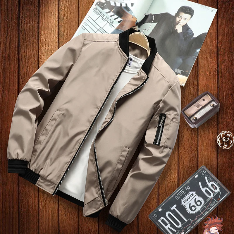Herren Leichter Nylon-Bomber mit Ärmeltasche und gerippten Bündchen Nord Taschen