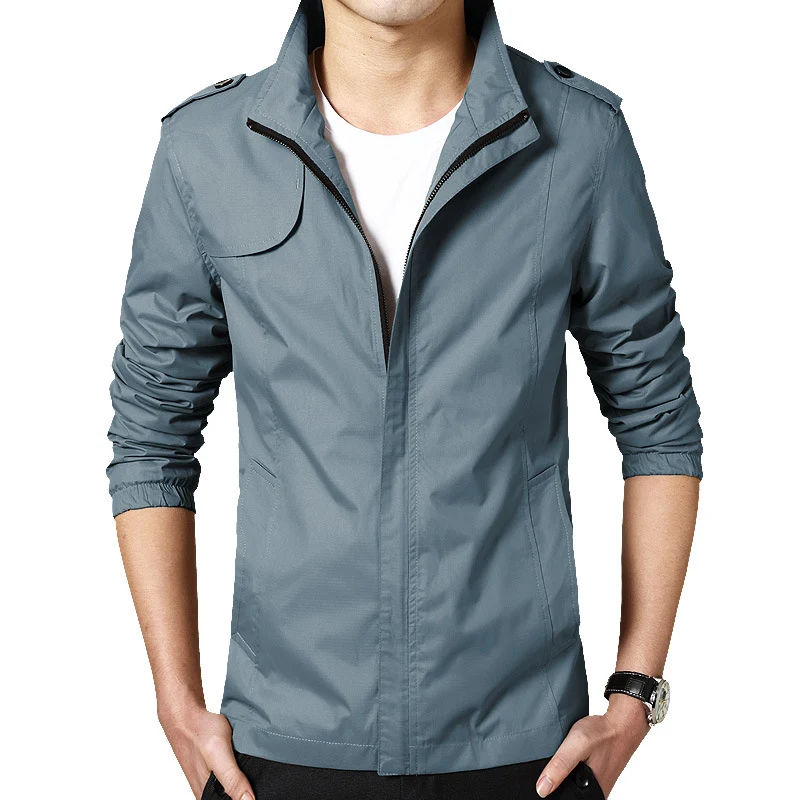 Herren Leichter Fieldblouson im Slim-Fit mit Stehkragen und Schulterklappen Nord Taschen
