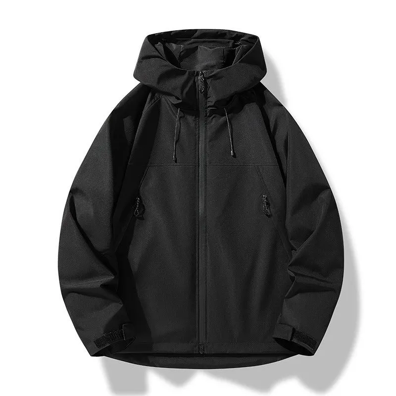 Herren Leichte zweifarbige Softshell-Hoodiejacke mit Kapuze, Reißverschlusstaschen und elastischem Saum Nord Taschen