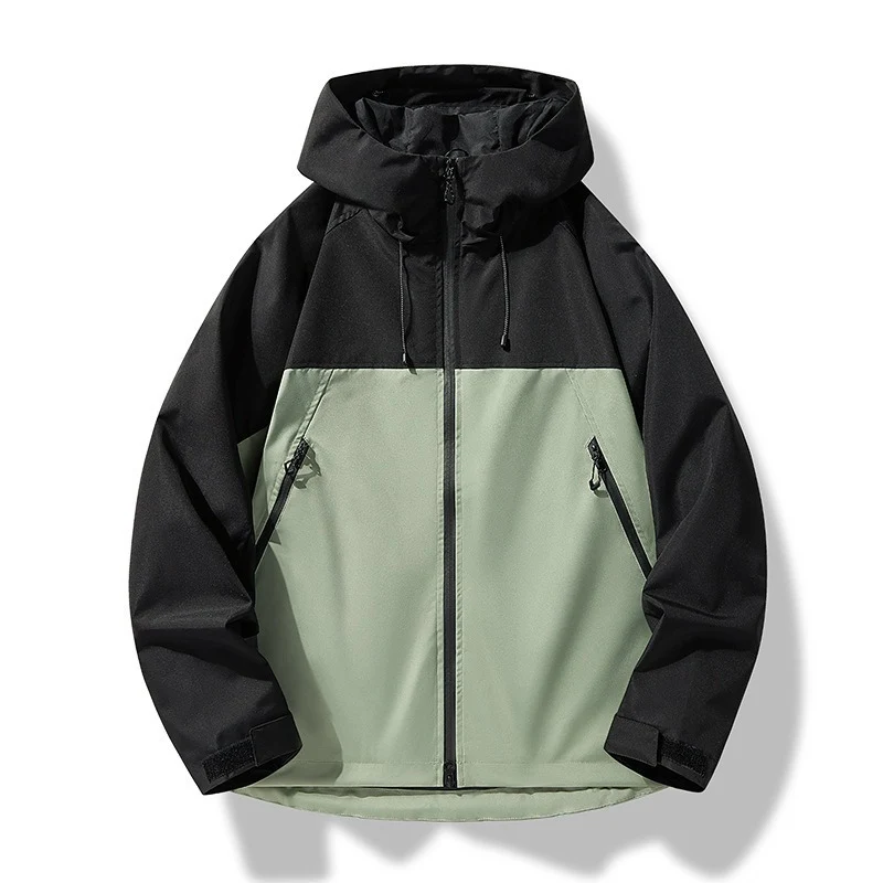 Herren Leichte zweifarbige Softshell-Hoodiejacke mit Kapuze, Reißverschlusstaschen und elastischem Saum Nord Taschen