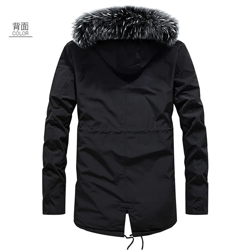 Herren Winterparka mit Kunstfellkapuze, Thermofütterung und Multifunktionstaschen Nord Taschen