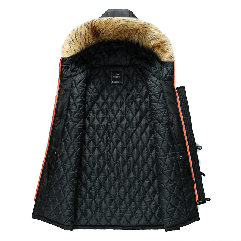 Herren Winterparka mit abnehmbarer Kapuze und Kunstfellbesatz Nord Taschen