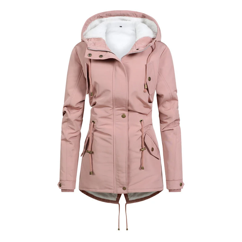 Damen Winddichter Parka mit Kuschelfutter, taillierter Silhouette und Tunnelzug Nord Taschen