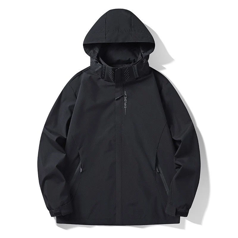 Herren Leichte Softshell-Funktionsjacke mit atmungsaktivem Meshfutter und verstellbarer Kapuze Nord Taschen
