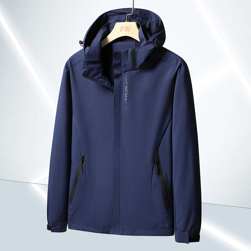 Herren Leichte Softshell-Funktionsjacke mit atmungsaktivem Meshfutter und verstellbarer Kapuze Nord Taschen
