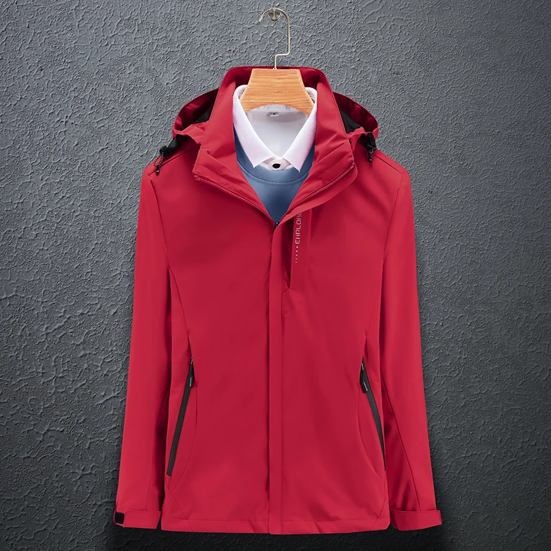 Herren Leichte Softshell-Funktionsjacke mit atmungsaktivem Meshfutter und verstellbarer Kapuze Nord Taschen