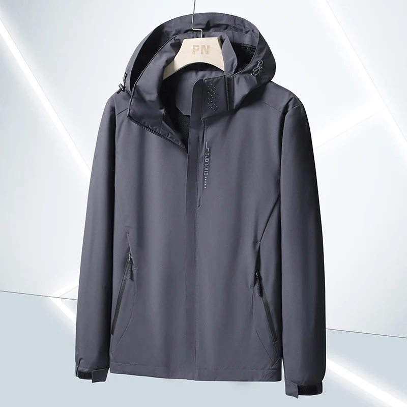 Herren Leichte Softshell-Funktionsjacke mit atmungsaktivem Meshfutter und verstellbarer Kapuze Nord Taschen