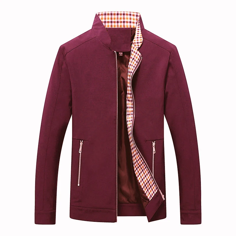 Herren Leichte Softshell-Blousonjacke mit Stehkragen und karogefüttertem Innenfutter Nord Taschen