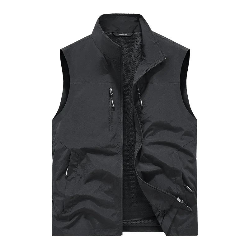 Herren Leichte Outdoorweste mit Mesh-Innenfutter und Multifunktionstaschen Nord Taschen