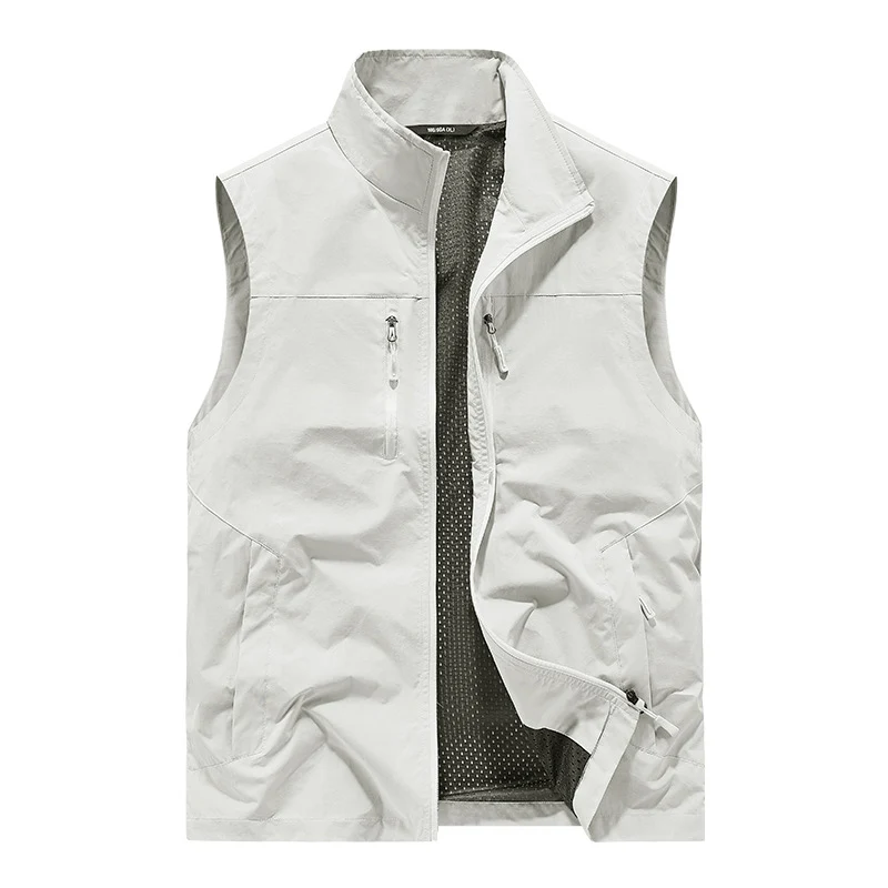 Herren Leichte Outdoorweste mit Mesh-Innenfutter und Multifunktionstaschen Nord Taschen
