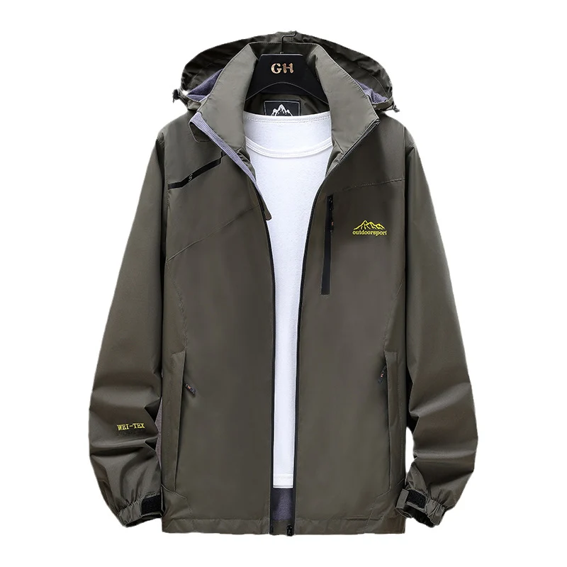 Damen Leichte Wasserabweisende Outdoorjacke mit Kapuze, Brustreißverschluss und verstellbaren Bündchen Nord Taschen